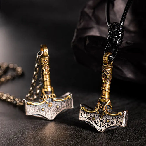 Runic Mjolnir Necklace in 925 Sterling Silver