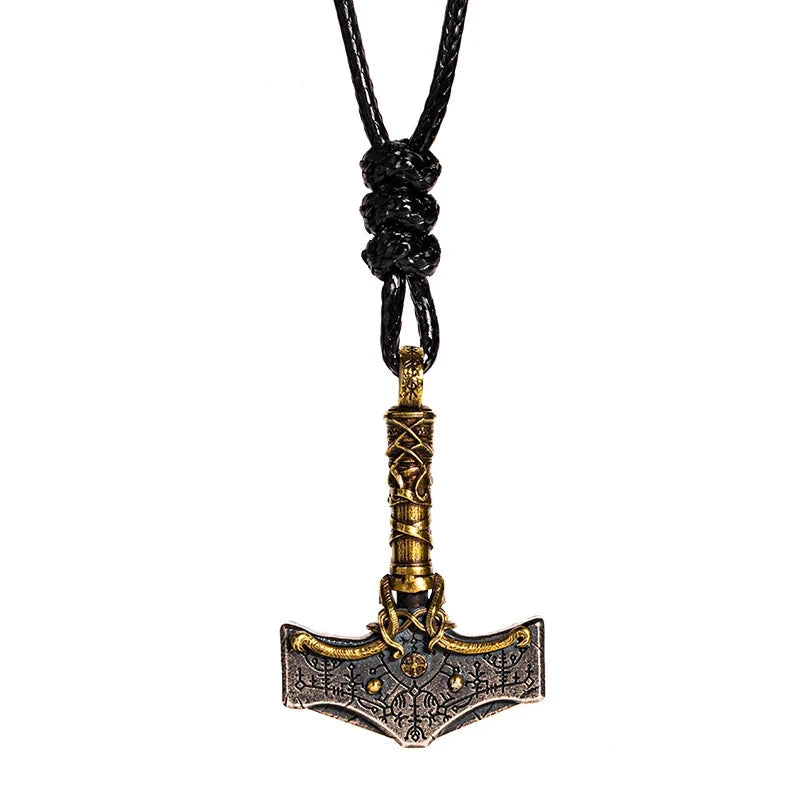 Runic Mjolnir Necklace in 925 Sterling Silver