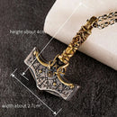 Runic Mjolnir Necklace in 925 Sterling Silver