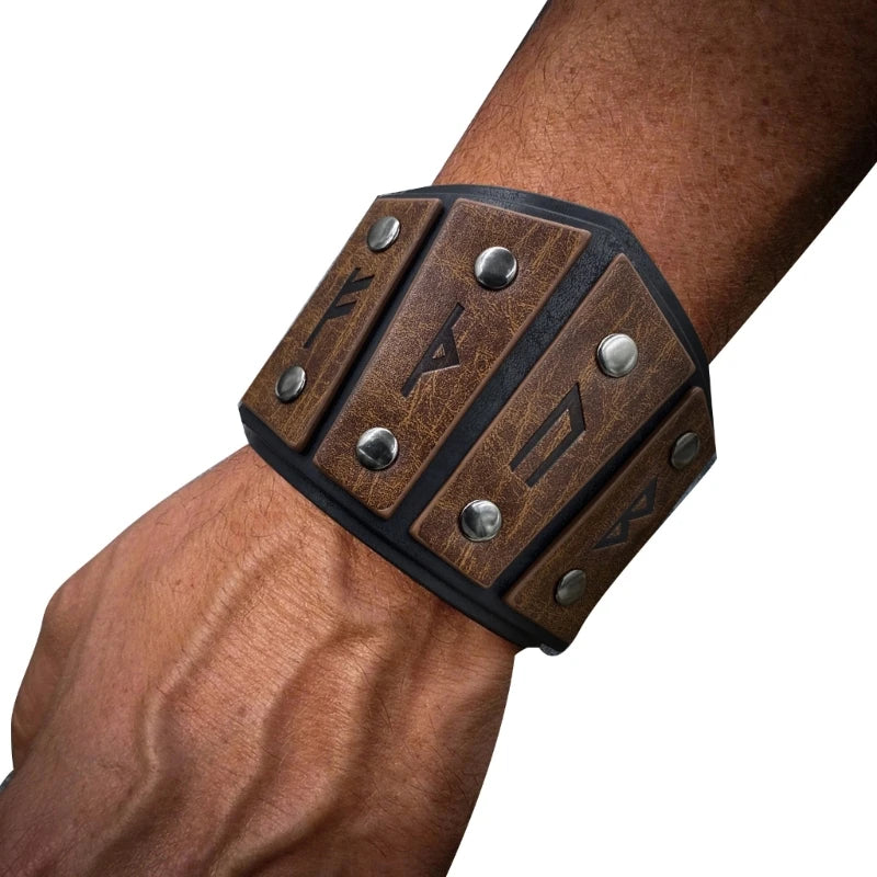 Runic Wristband Leather Bracelet