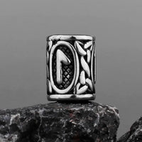 Stainless Steel Runes Beard Rings