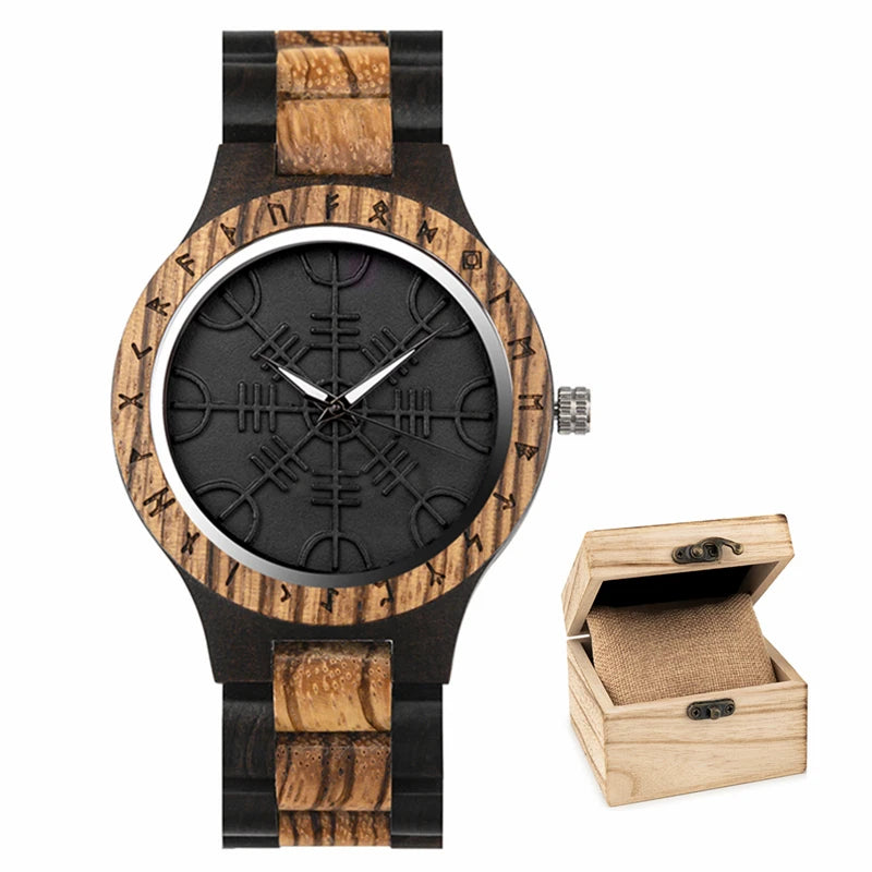 Viking Vintage Wooden Watch