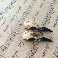 Boucles d'oreilles Crâne de corbeau d'Odin