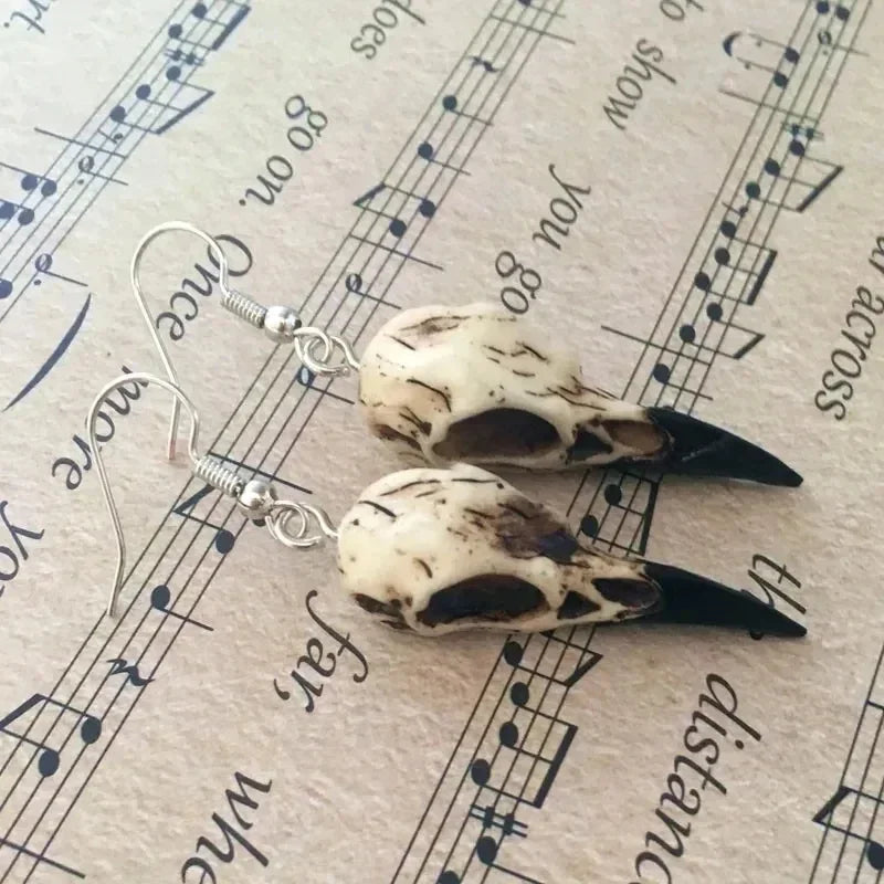 Odin Ravens Skull  Earrings