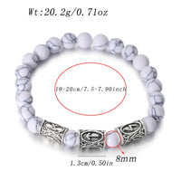 Runes in Lava Stone Bracelet