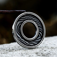 Norse Runes Wheel Stainless Steel Necklace