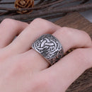 Triple Horn of Odin Triskele Stainless Steel Ring