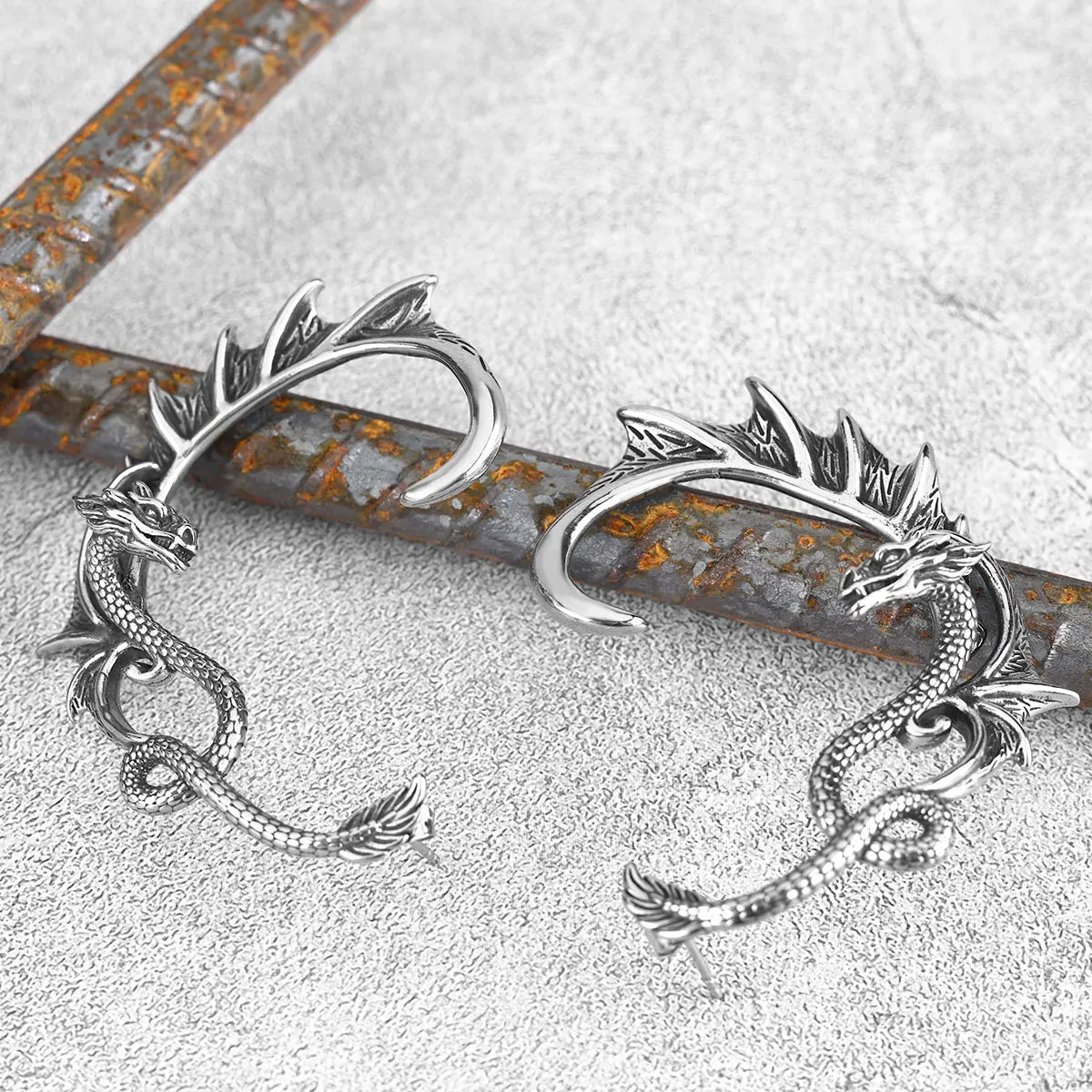 Dragon Wings Stainless Steel Earring