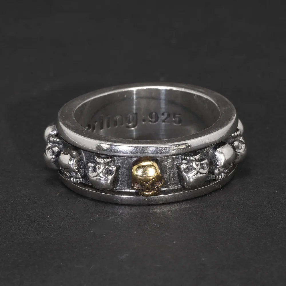 The Ring of Skulls 925 Sterling Silver