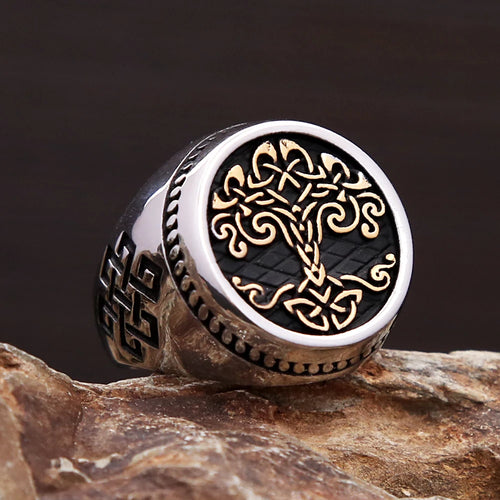 Tree of Life Yggdrasil Stainless Steel Ring