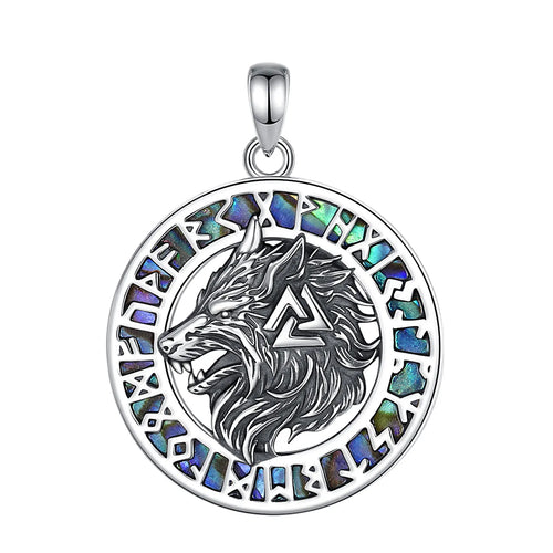 Fenrir Wolf 925 Silver Pendant