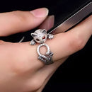Freya Cat Sterling Silver Ring with Cubic Zirconia