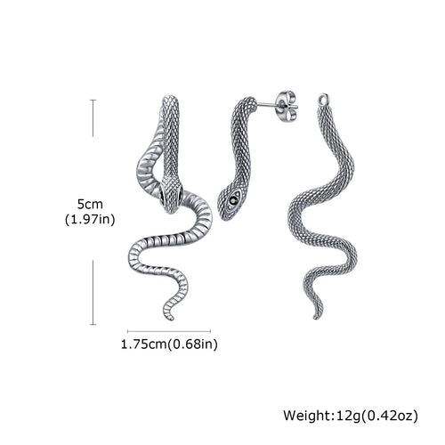 Jormungandr the Midgard Serpent Steel Earrings
