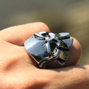 Viking Helmet 316L Stainless Steel Ring