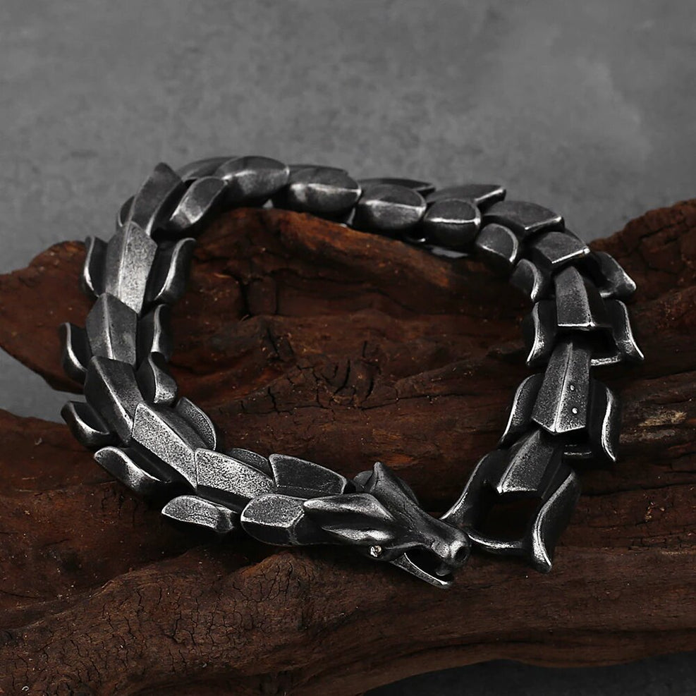 Jörmungandr, the Midgard Serpent - Stainless Steel Bracelet