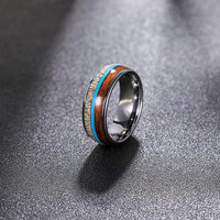 Blessing of Freyr Tungsten Carbide and Deer Antler Ring and Wedding Band