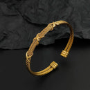 Ropes on a Longship Titanium Steel Bracelet