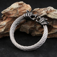 Wolves of Odin Double Band Stainless Steel Bracelet