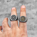 Vegvisir The Viking Compass Steel and Brass Ring