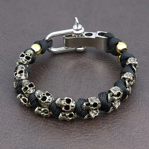 Warrior Trophies ParaCord Skull Bracelet