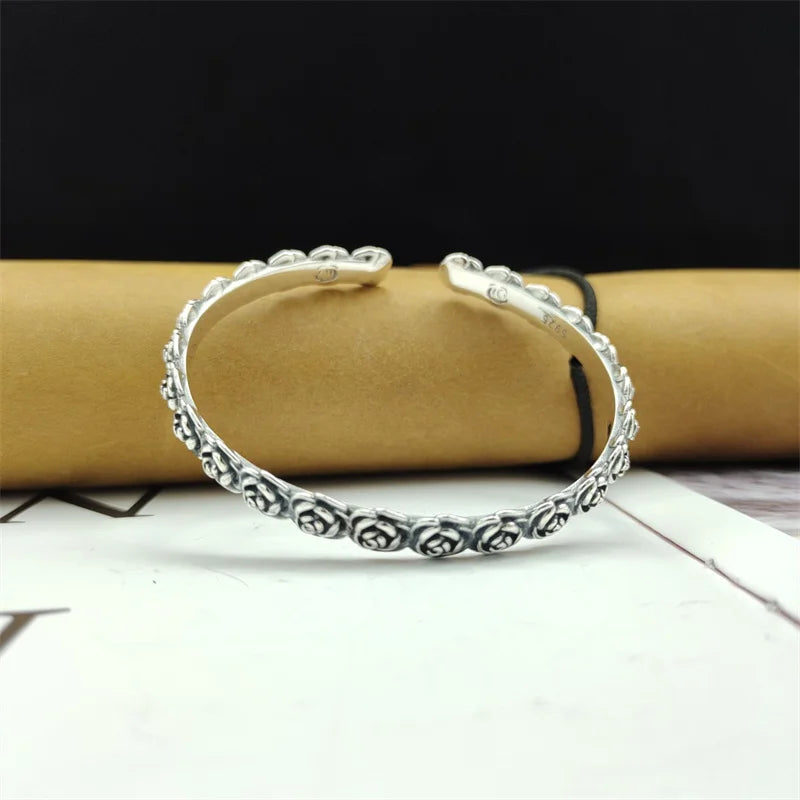 Flowers From The Garden of Freyja 925 Sterling Silver Bracelet