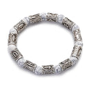 Runes in Lava Stone Bracelet