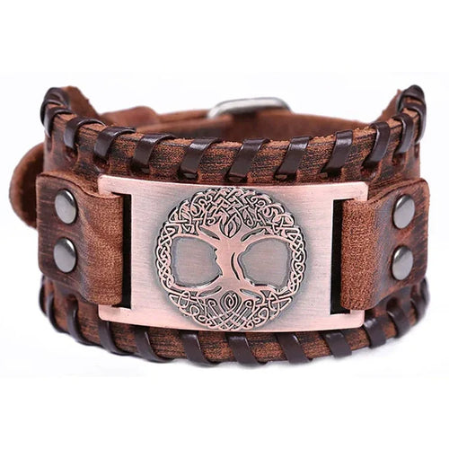 Yggdrasil The Tree of Life Leather Bracelet