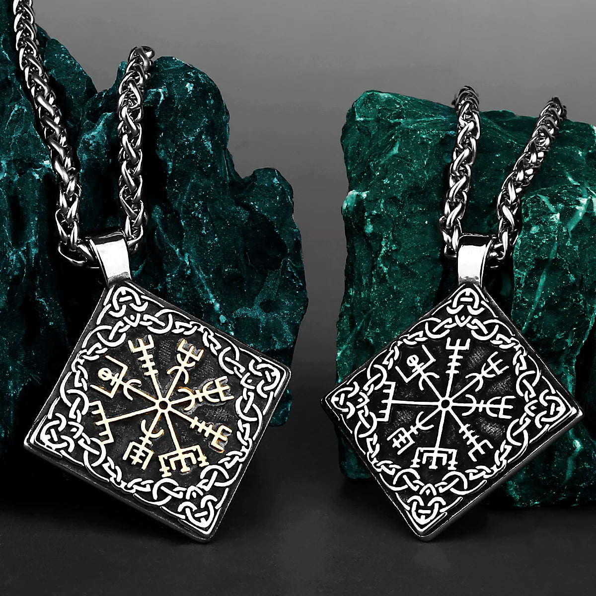 Vegvisir the Viking Compass Medallion in 316L Stainless Steel