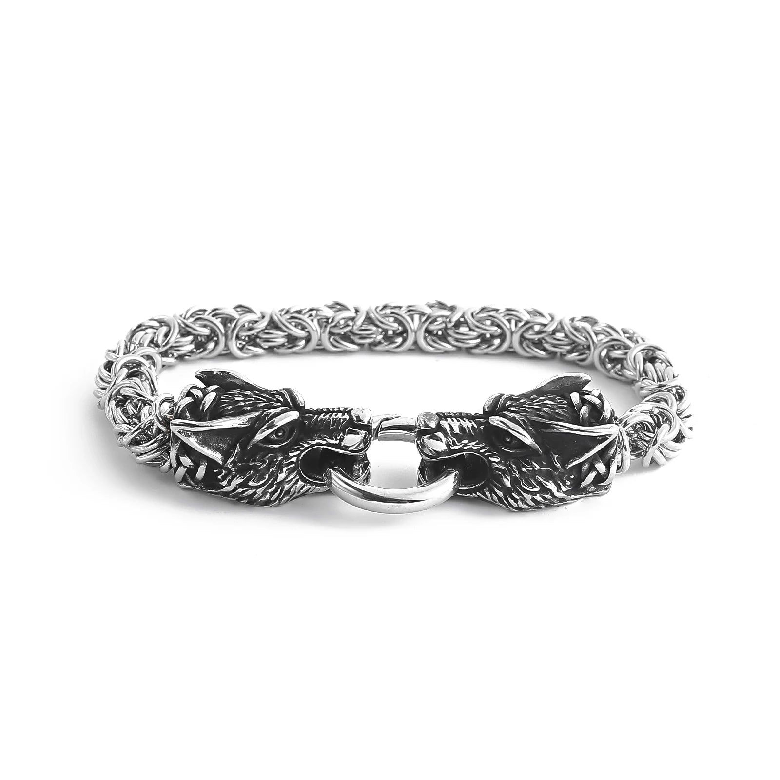 Fenrir Wolf Steel Chain  Bracelet