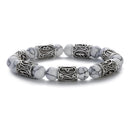 Runes in Lava Stone Bracelet