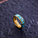 Valhalla Sky Turquoise and Tungsten Carbide Ring