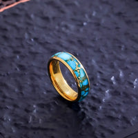 Valhalla Sky Turquoise and Tungsten Carbide Ring