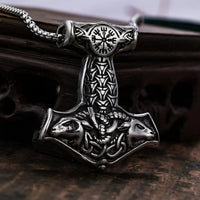 Mjolnir and Thor's Goats Steel Necklace