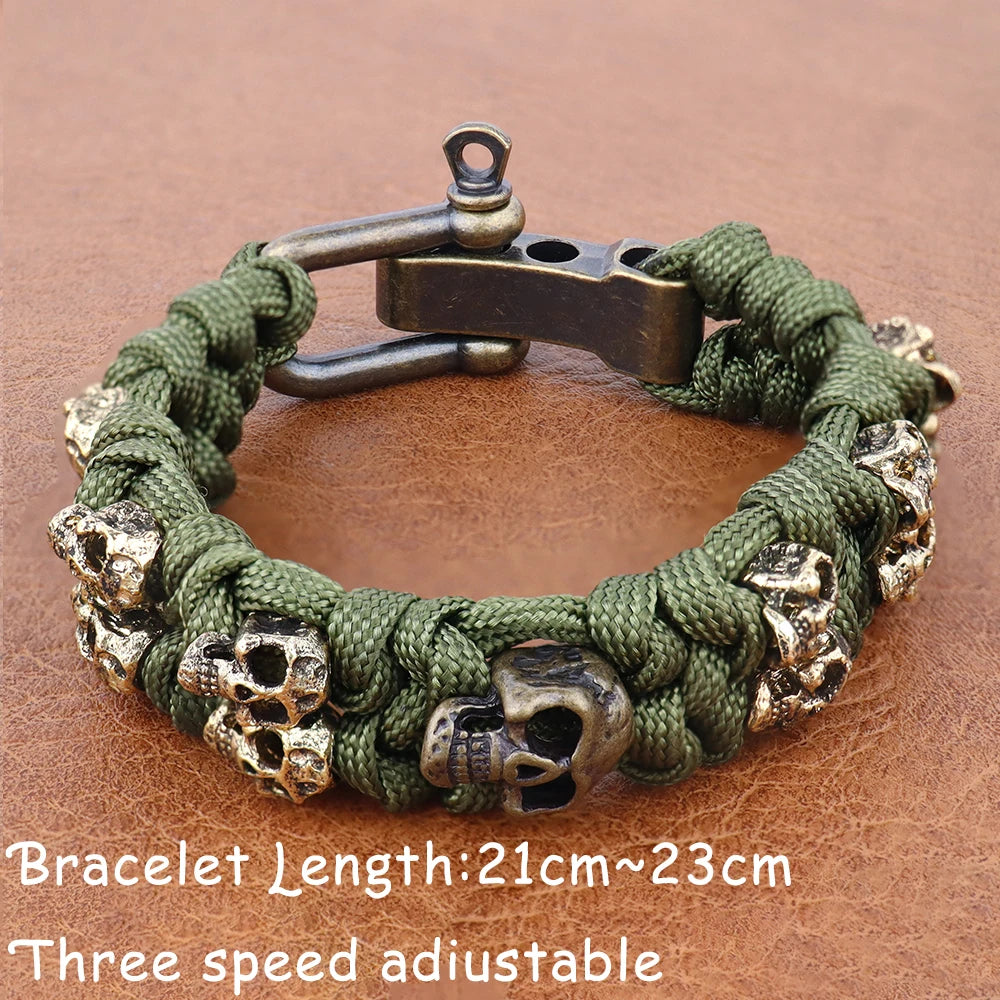 Warrior Trophies ParaCord Skull Bracelet