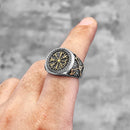 Vegvisir The Viking Compass Steel and Brass Ring