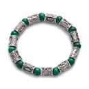 Runes in Lava Stone Bracelet