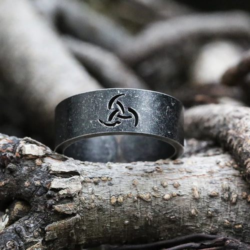 Dark Runes 8mm Adjustable Ring