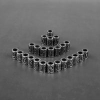 Stainless Steel Runes Beard Rings