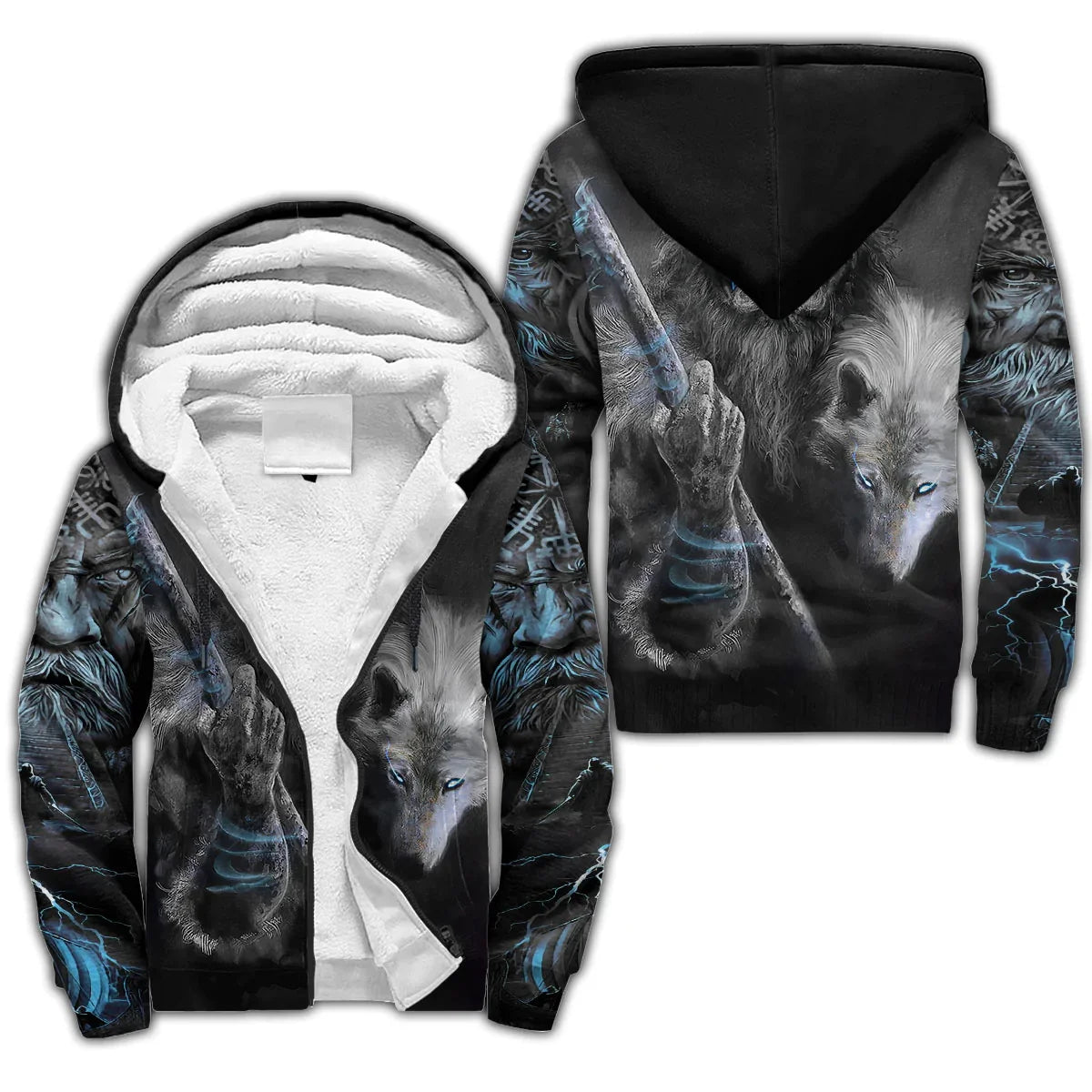 Fenrir Wolf Totem Fleece Hoodie