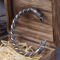 Odin's Ravens Stainless Steel Arm Ring Bracelet
