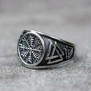 Aegishjalmur the Helm of Awe Stainless Steel Ring