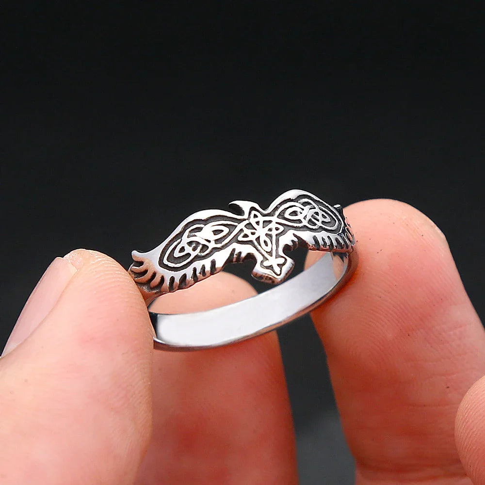 Raven of Odin Stainless Steel Ring
