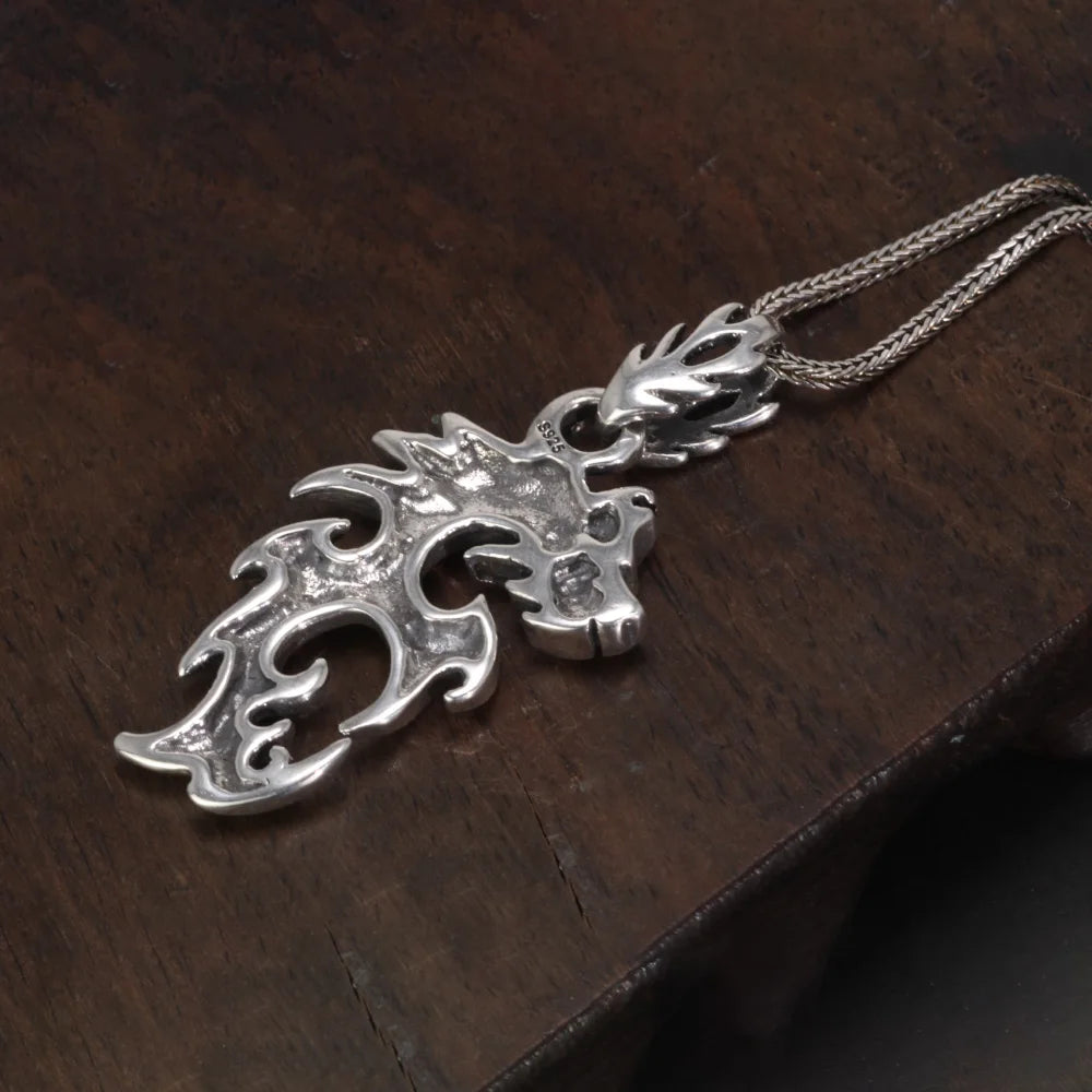 The Sea Serpent Jormungandr 925 Silver Necklace