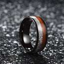 God of the Hunt Ullr Electroplated and Wood Tungsten Wedding Ring