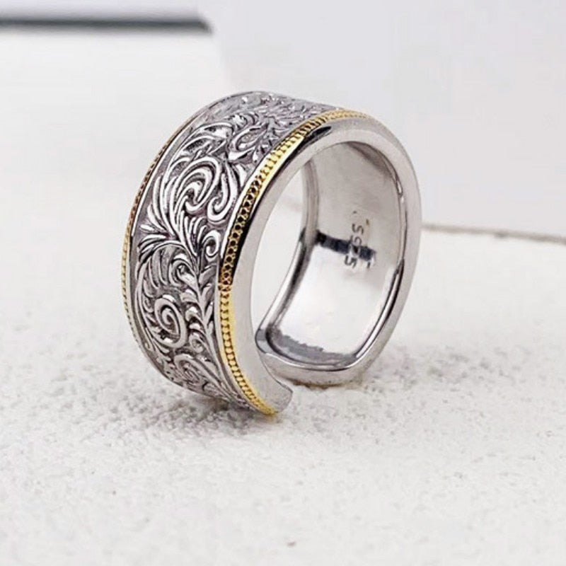 Freyja's Garden 925 Sterling Silver Adjustable Ring
