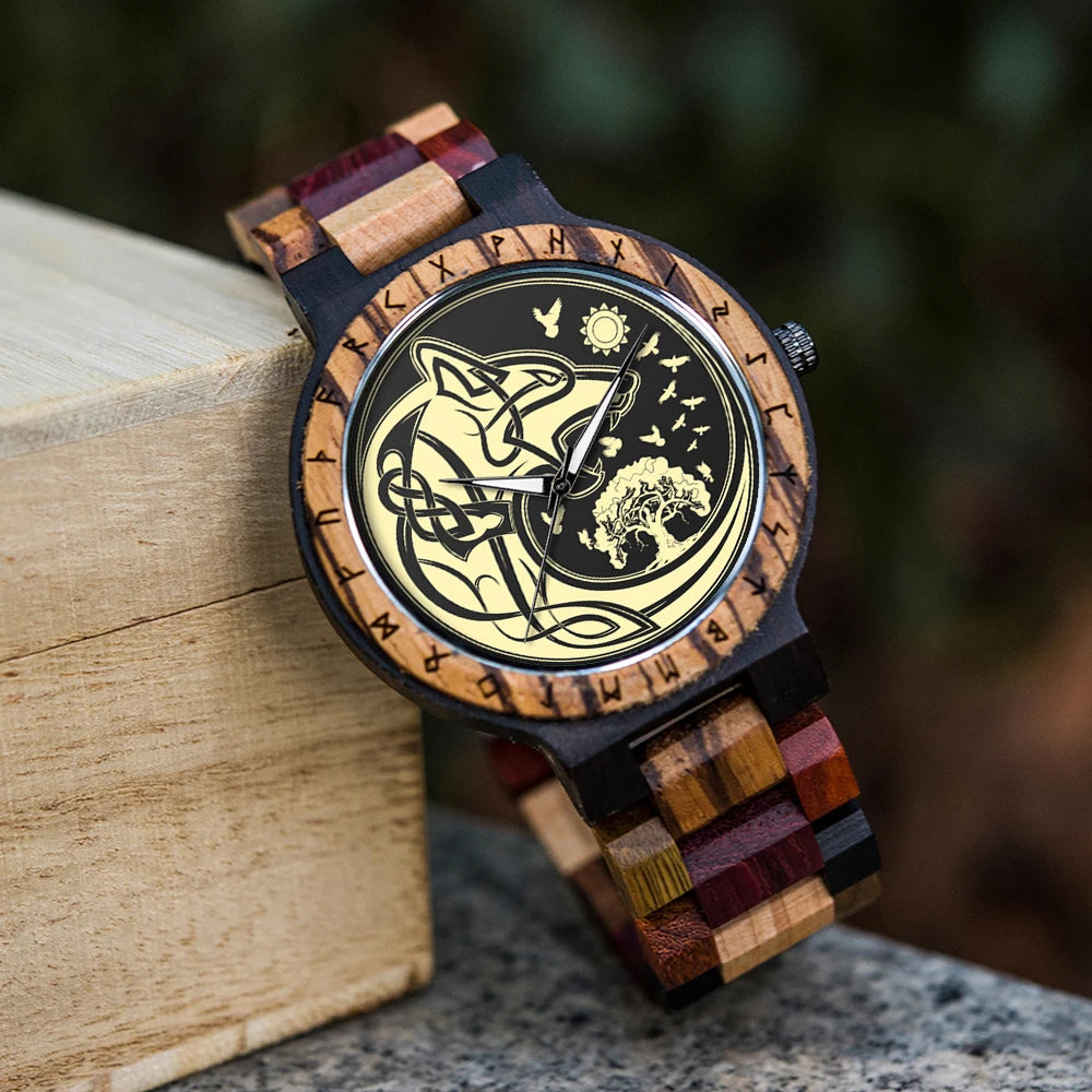 Viking Vintage Wooden Watch
