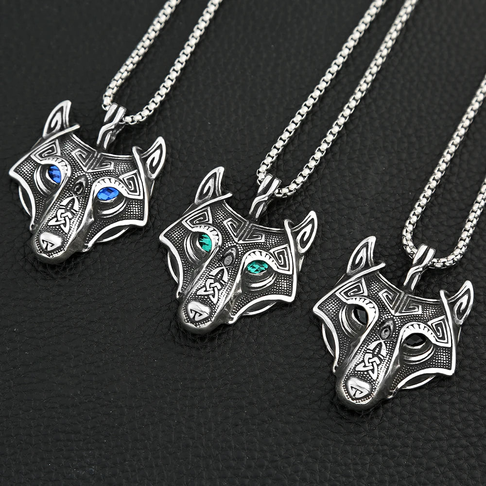 Fenrir Head Stainless Steel Necklace