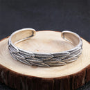Feathers of Freyja’s Falcon 990 Silver Bracelet