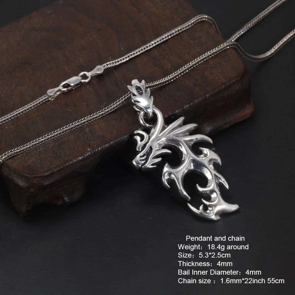 The Sea Serpent Jormungandr 925 Silver Necklace