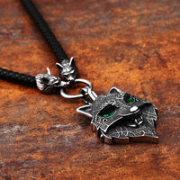 Snarling Fenrir - 316L Stainless Steel Necklace